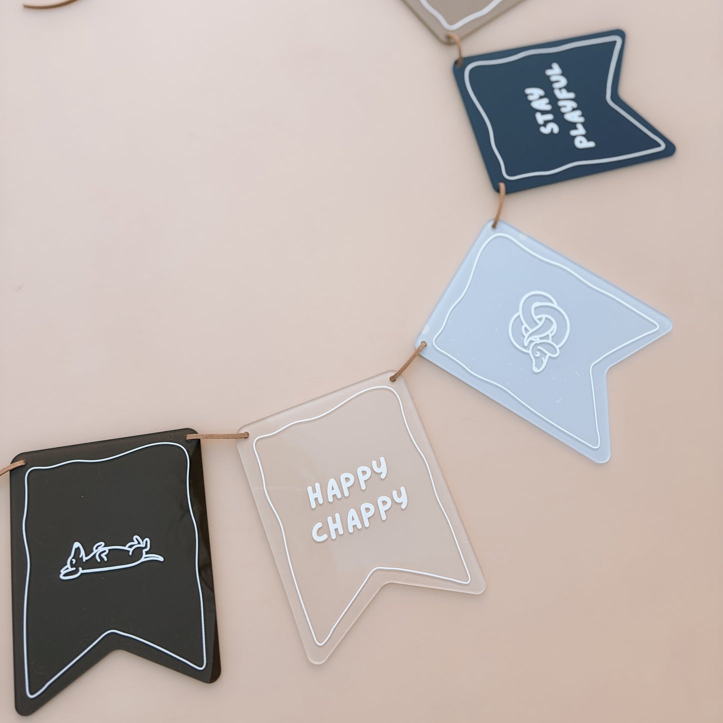 Silly Sausage Acrylic Bunting | Multiple Colourway Options