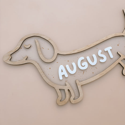 Silly Sausage Dachshund Name Plaque | Personalised | Multiple Colour Choices