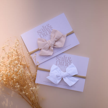Delicate Newborn Headband | Bow | 2 Colours