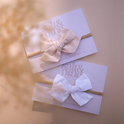 Delicate Newborn Headband | Bow | 2 Colours