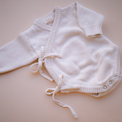 Heirloom Newborn Romper | Ecru