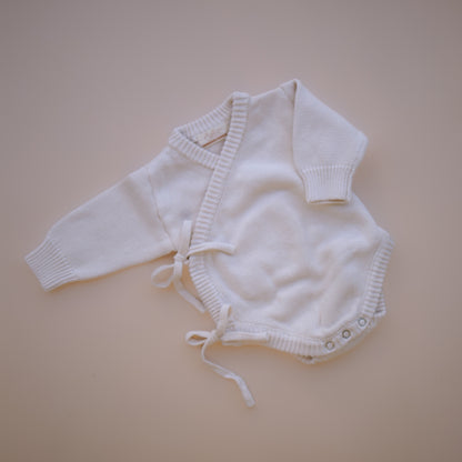 Heirloom Newborn Romper | Ecru