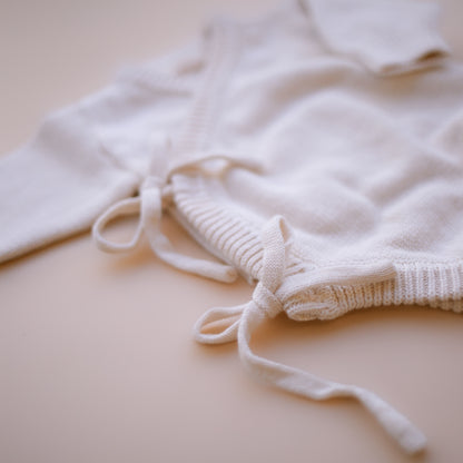 Heirloom Newborn Romper | Ecru