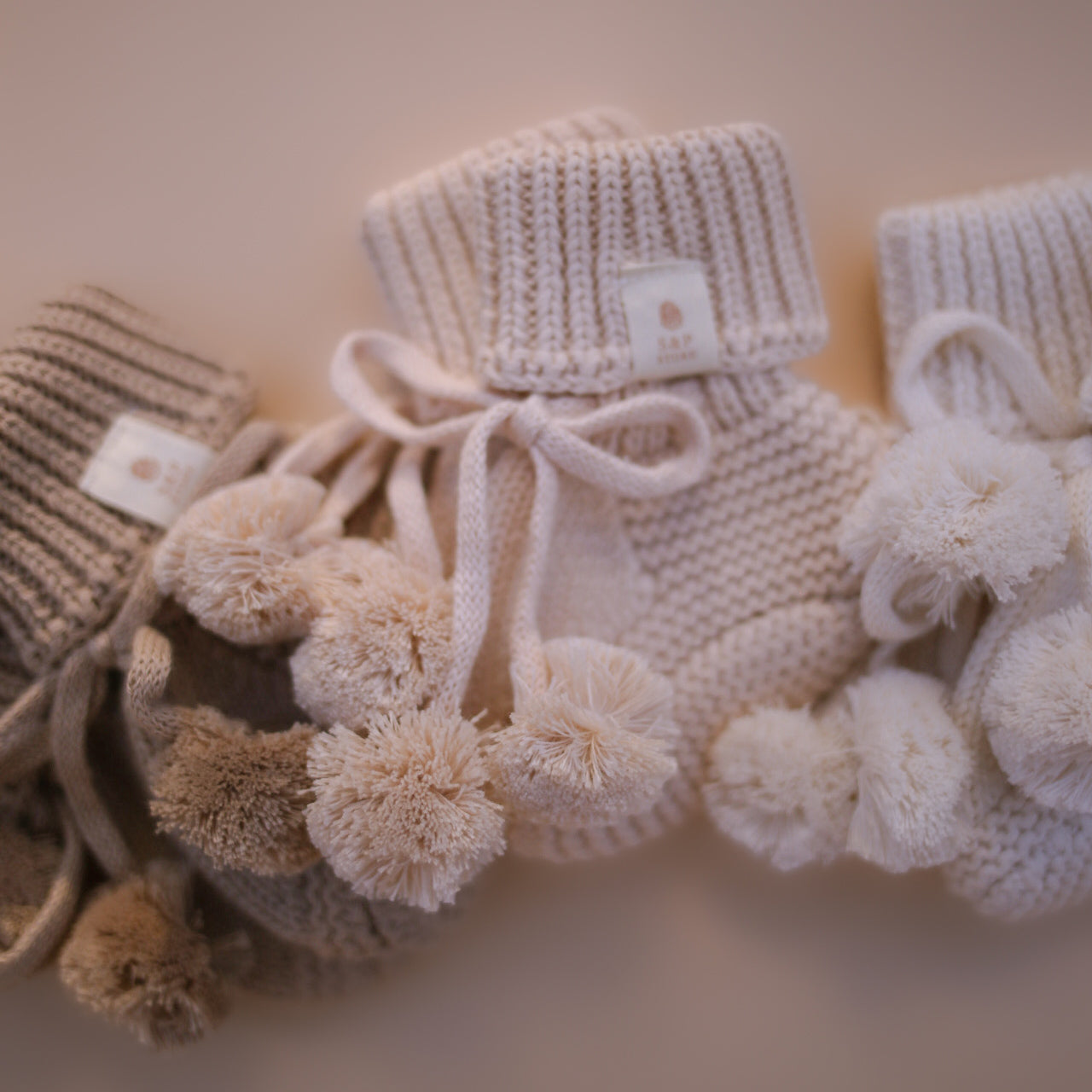 Heirloom Newborn Booties | 3 Colours