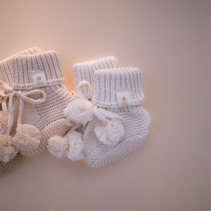 Heirloom Newborn Booties | 3 Colours