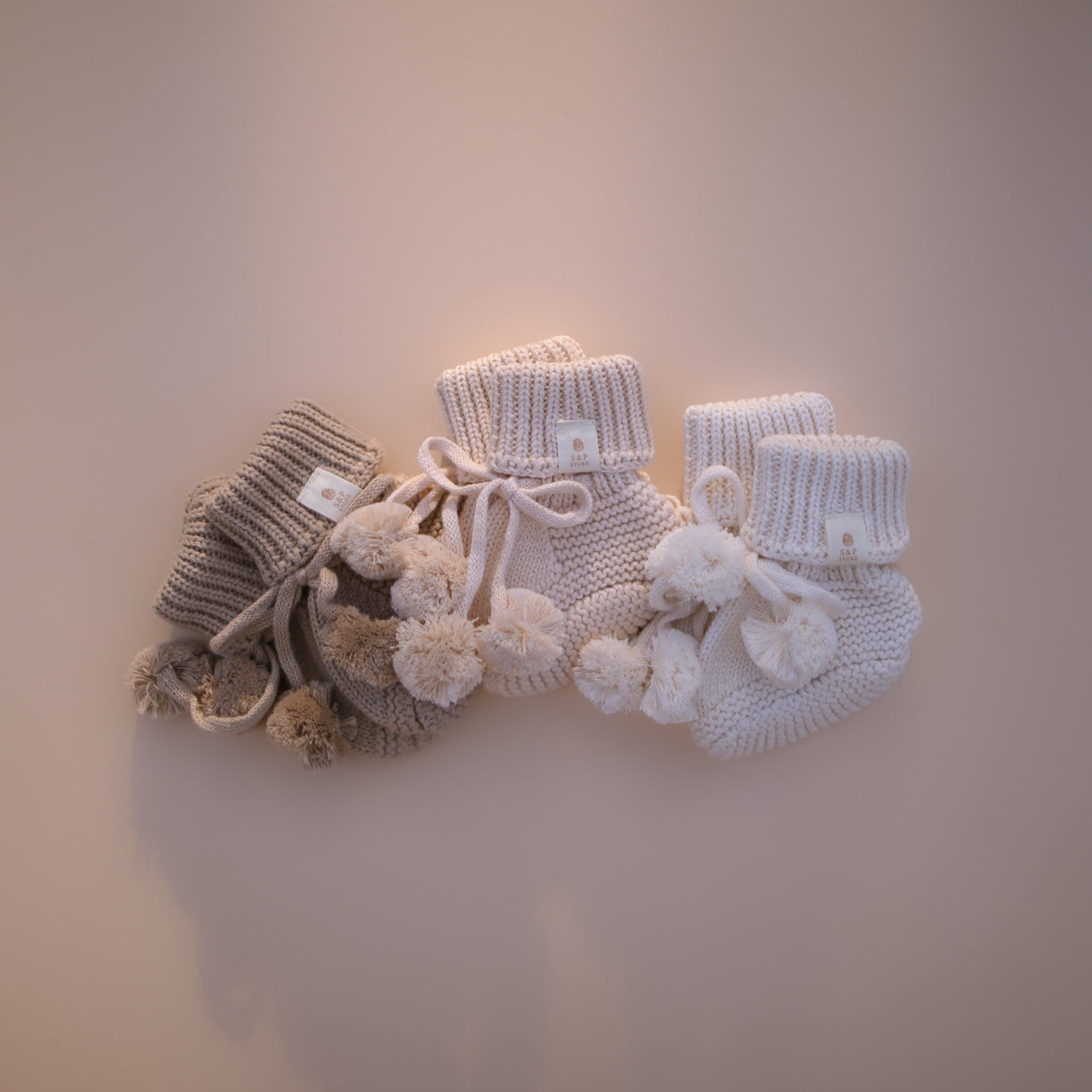 Heirloom Newborn Booties | 3 Colours