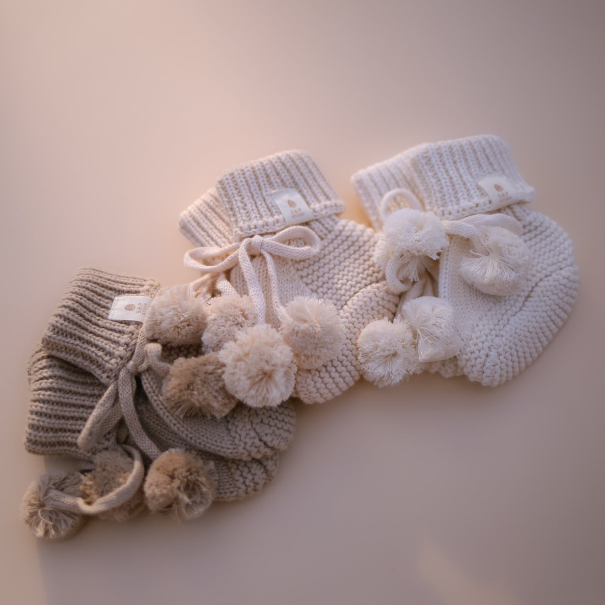 Heirloom Newborn Booties | 3 Colours