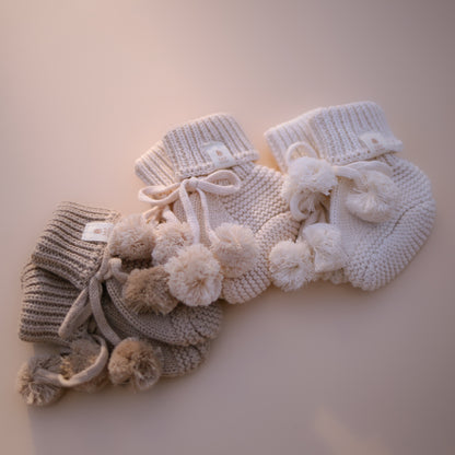 Heirloom Newborn Booties | 3 Colours