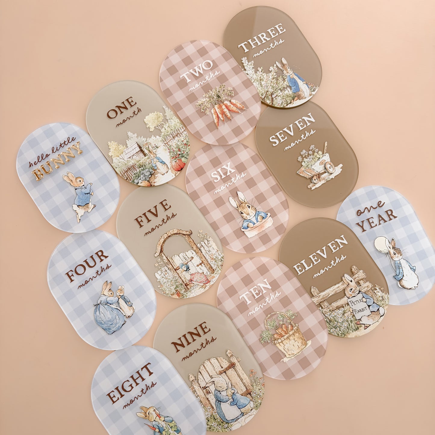 SAMPLE - Storybook Bunny Rabbit Baby Milestone Set
