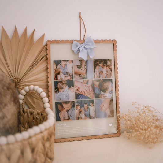 Personalised photo collage frame with multiple images for keepsake gift and home decor
