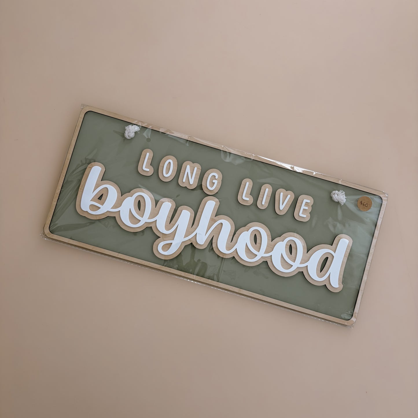 STOCK - Large Long Live Boyhood Sign