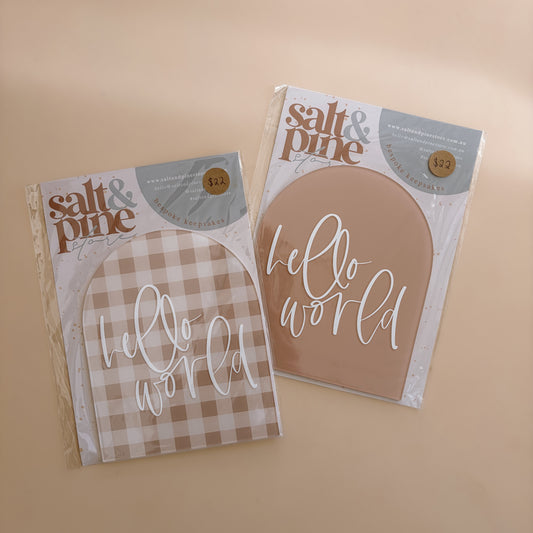 STOCK - Birth Announcement | HELLO WORLD ARCH