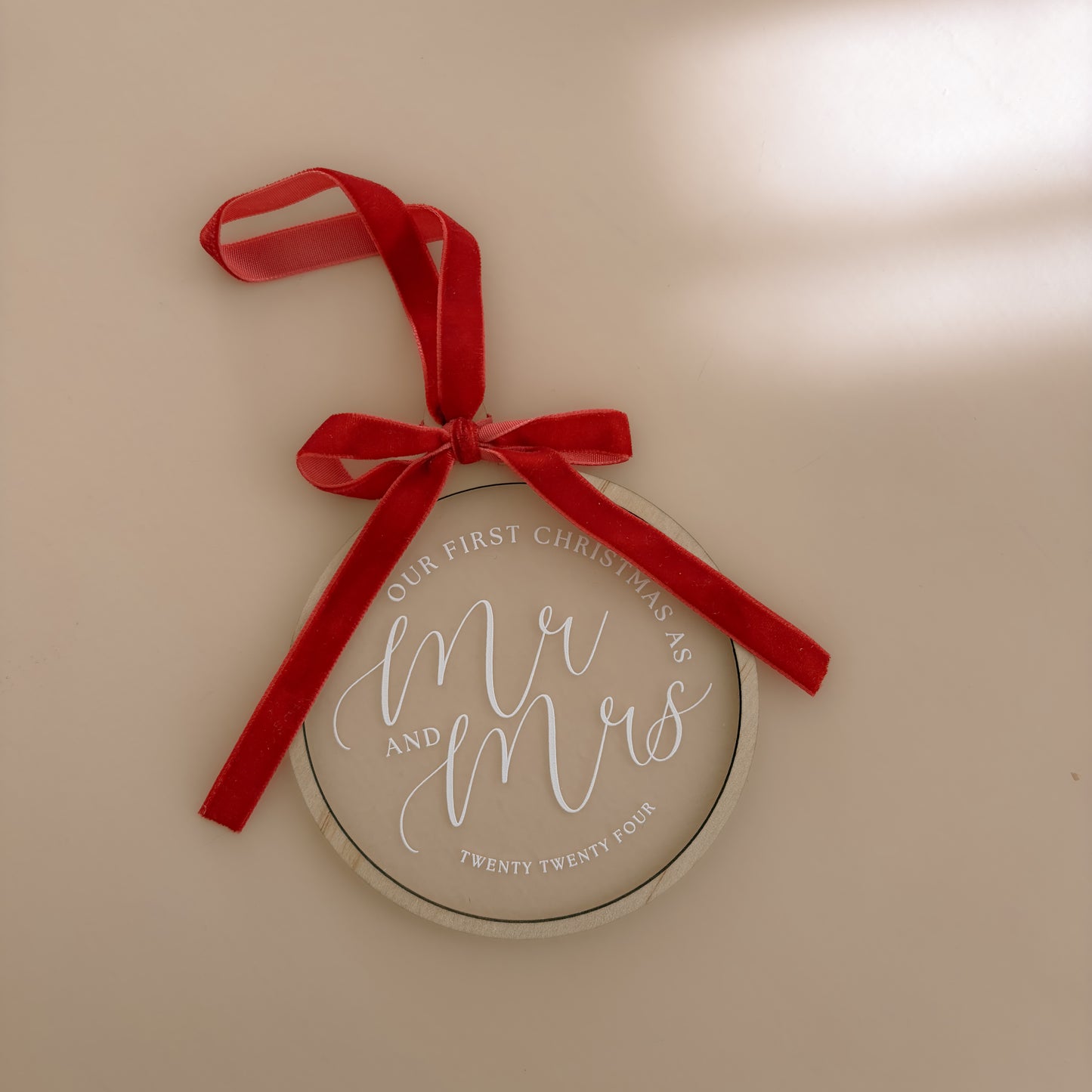 SAMPLE - First Christmas Married 2024 Ornament