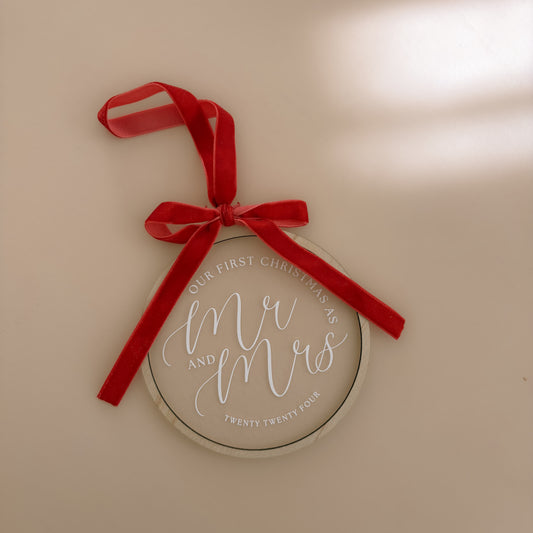 SAMPLE - First Christmas Married 2024 Ornament