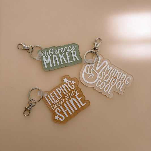 SAMPLE - Teacher Keyring | 3 AVAILABLE