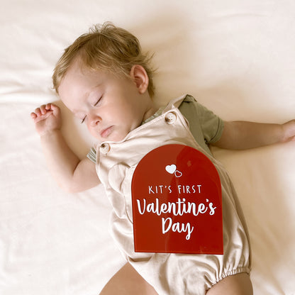 First Valentine's Day Plaque | PERSONALISED OPTION | Multiple Colour Choices