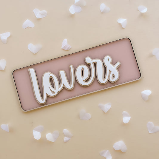 'LOVERS' Layered Wall Plaque | 2 SIZES | Multiple Colour + Pattern Options