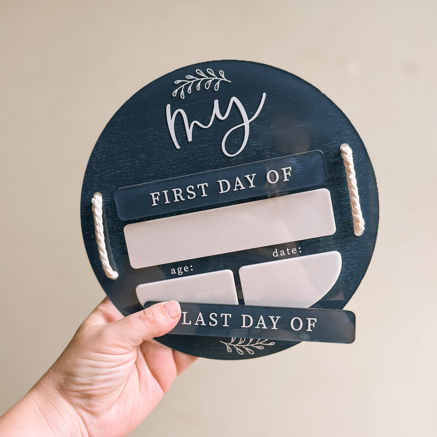 SMALL FIRST & LAST DAY Milestone Board + FREE Whiteboard Marker | Multiple Colour + Pattern Options