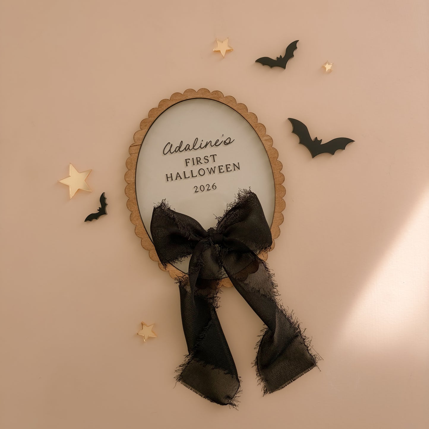 Baby's First Halloween Plaque with Bow | Multiple Customisation Options