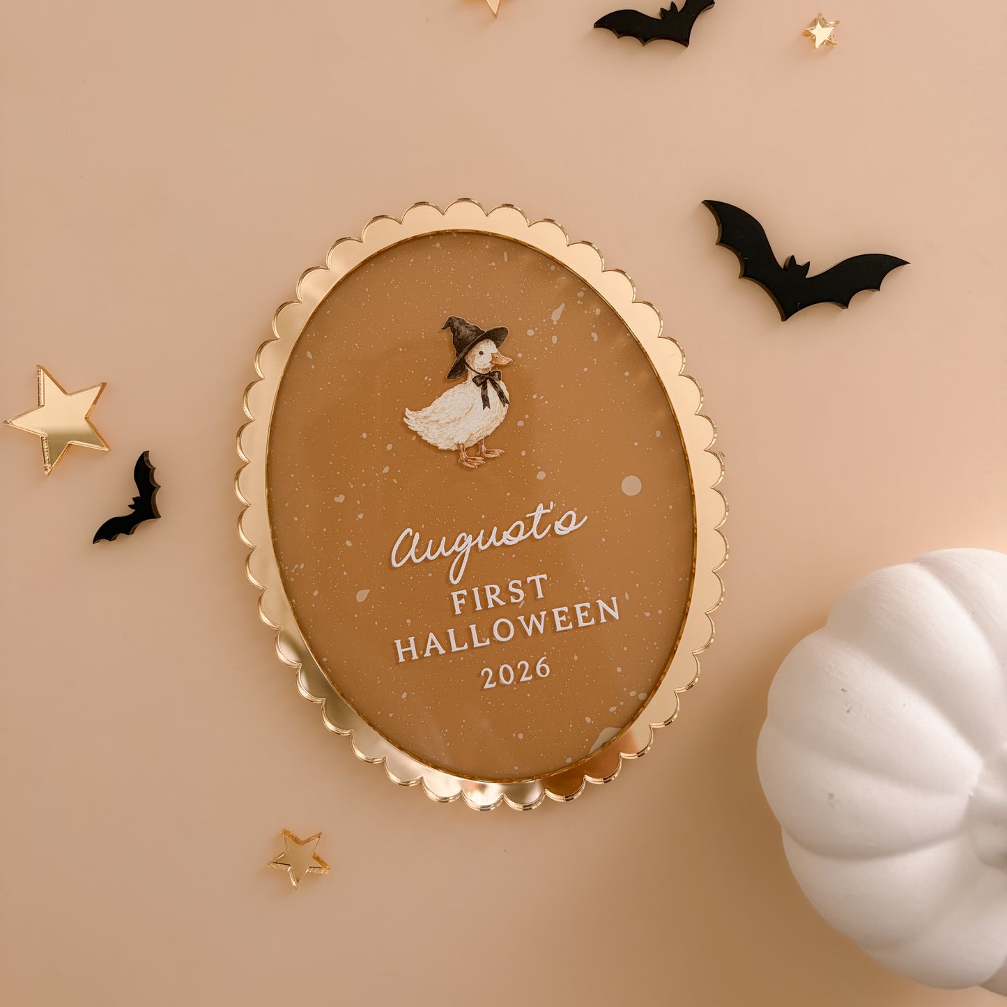 Baby's First Halloween Plaque with Illustration | Multiple Customisation Options