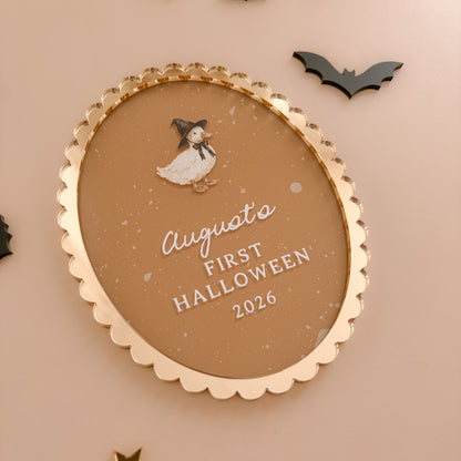 Baby's First Halloween Plaque with Illustration | Multiple Customisation Options
