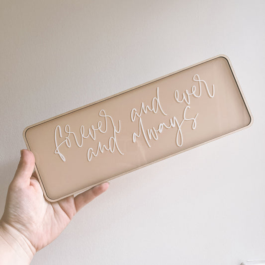 'FOREVER' Wall Plaque | 2 SIZES | Multiple Colour Options