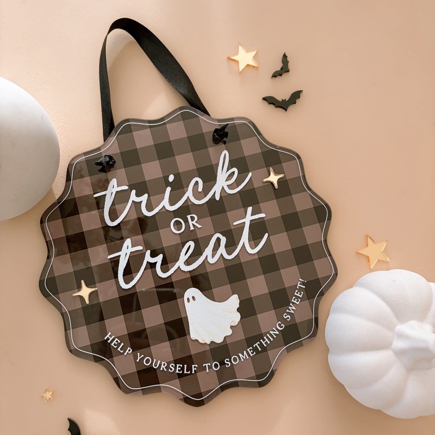 Double-Sided Trick-or-Treat Door Sign | Customisable
