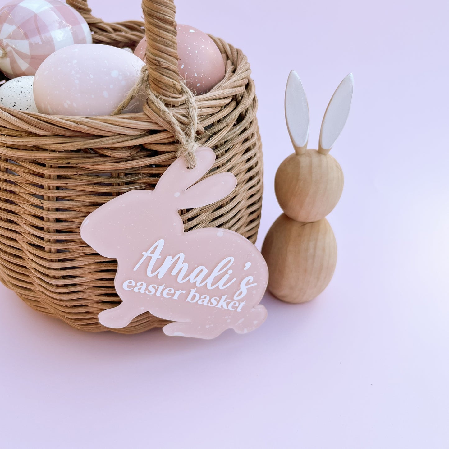 Easter Basket Tag - Style #2 | PERSONALISED | Multiple Colour or Pattern Choices