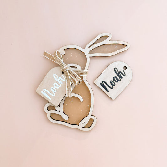 Osterkorb-Anhänger – Stil #3 | PERSONALISIERBAR | Mehrere Farb- oder Musteroptionen