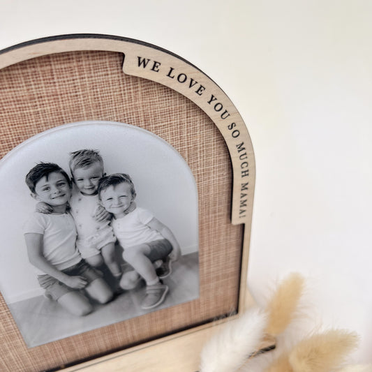 LINEN-LOOK PHOTO SET | Personalised | Printed Photo Included