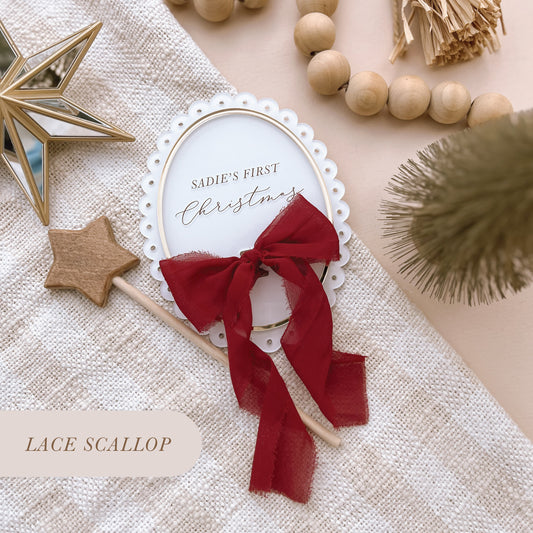 Baby's First Christmas Vintage-Style Plaque | 2 Styles | Multiple Customisation Options