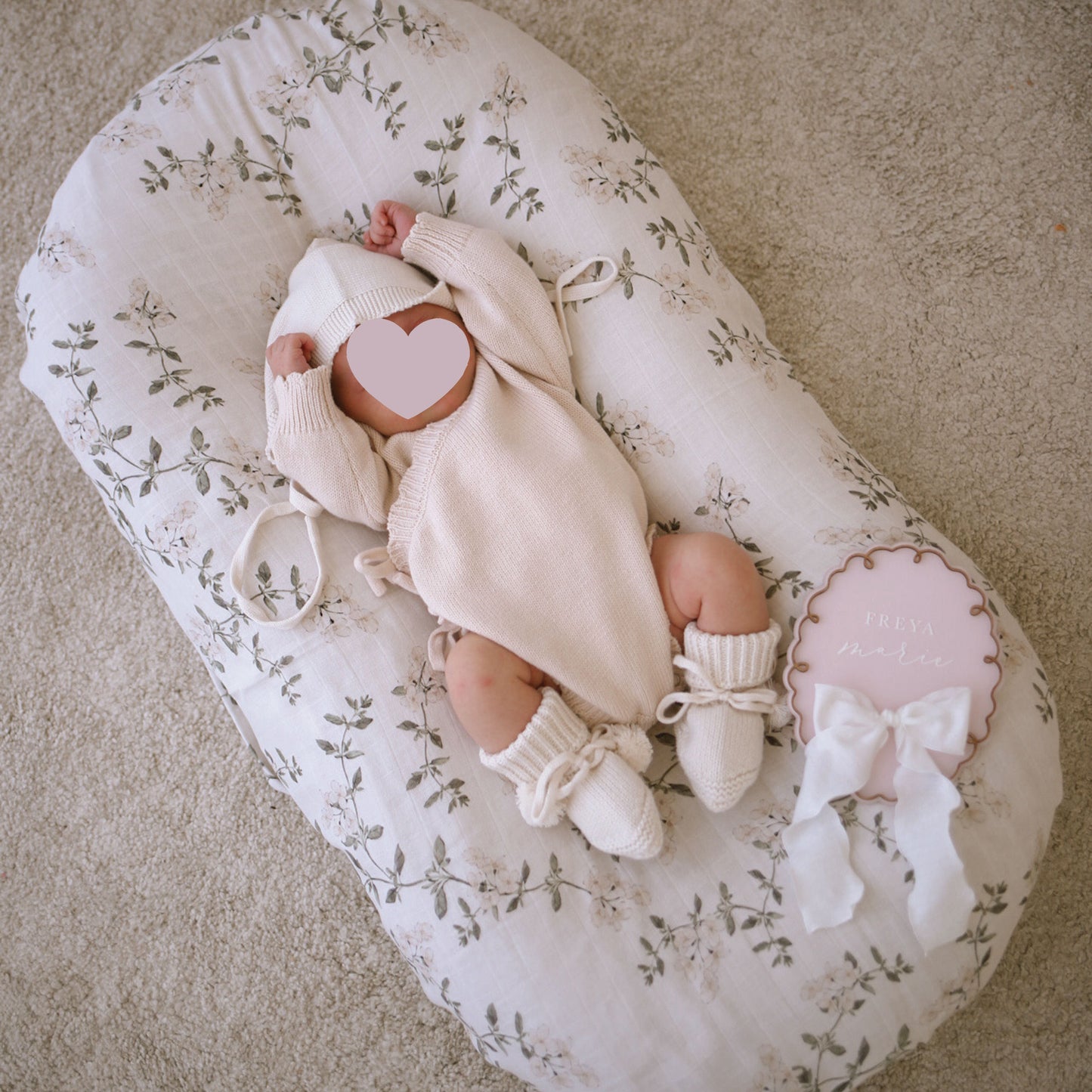 Fleur Blanche Swaddle | Organic Cotton Muslin Wrap