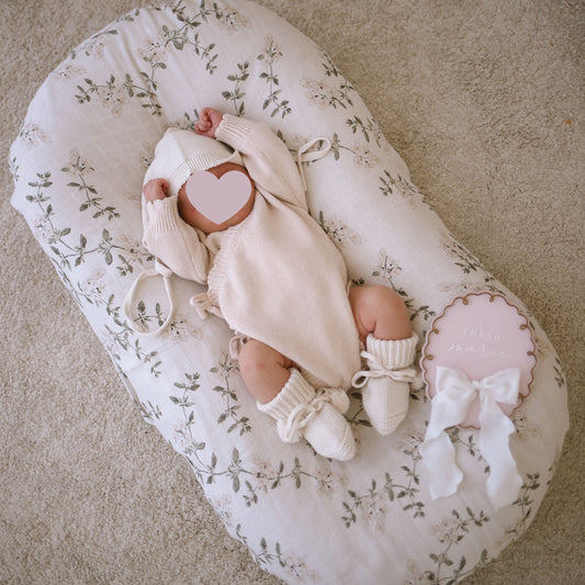 Fleur Blanche Swaddle | Organic Cotton Muslin Wrap