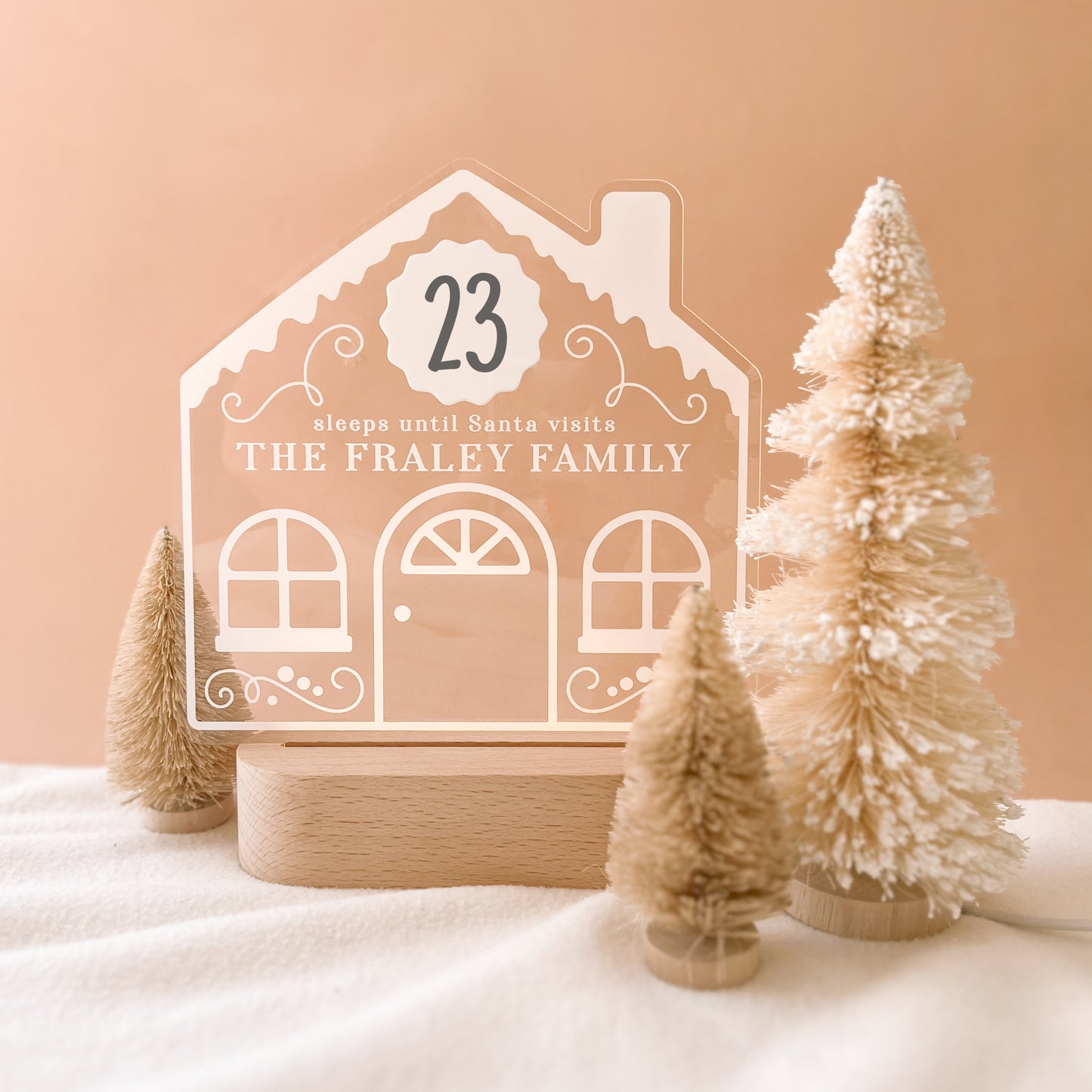 CHRISTMAS COUNTDOWN NIGHTLIGHT | Personalised | FREE Erasable Marker Included