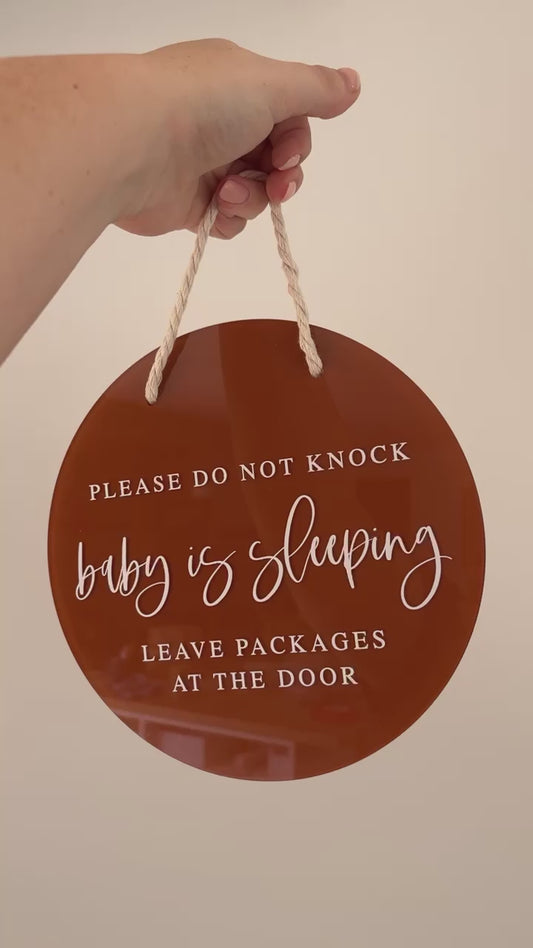 Personalised Family Home / Baby Sleeping Plaque | Double-Sided | Multiple Colour + Pattern Options