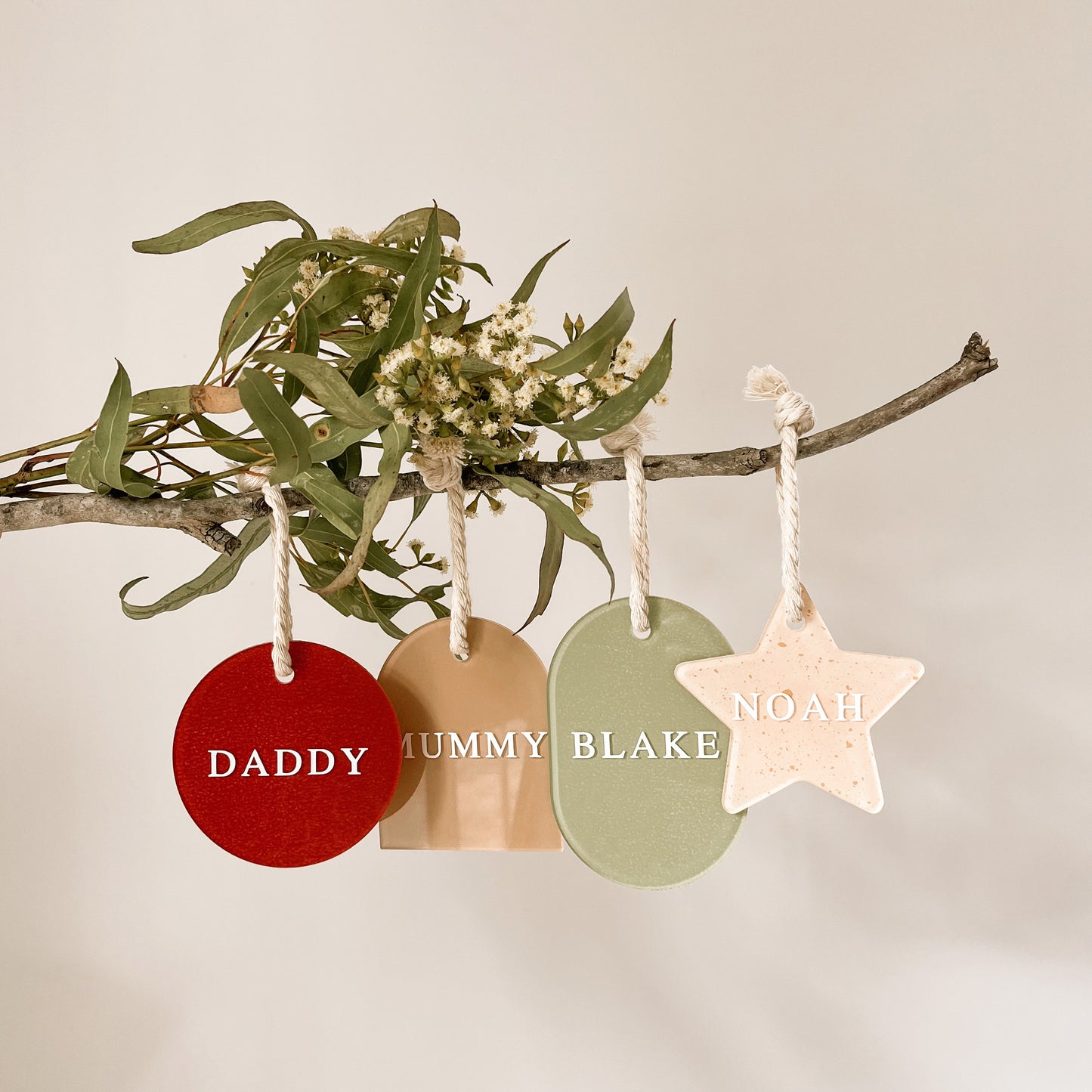 PERSONALISED ORNAMENT | 5 Shapes | Multiple Colour Options