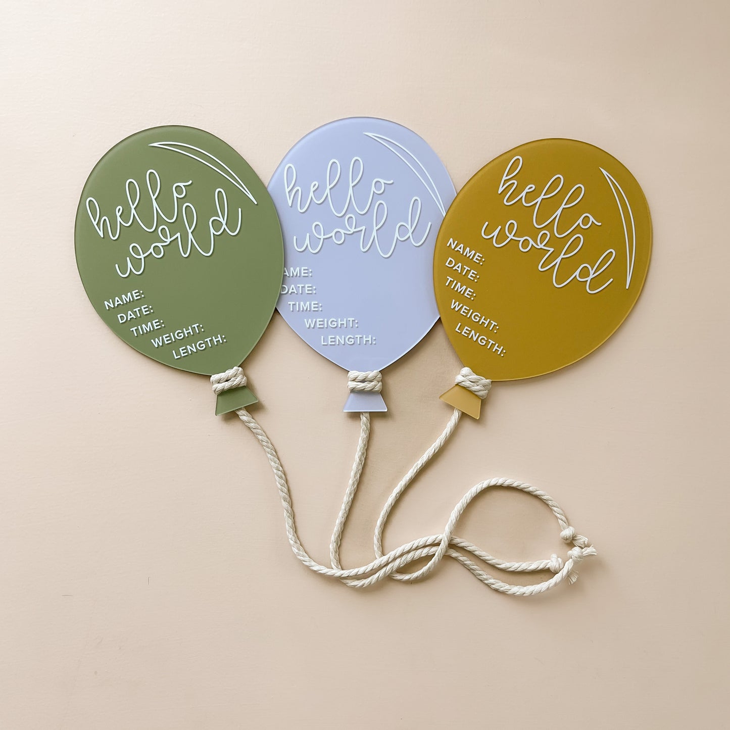 Balloon | BIRTH DETAILS | PERSONALISED | Multiple Colour + Pattern Options