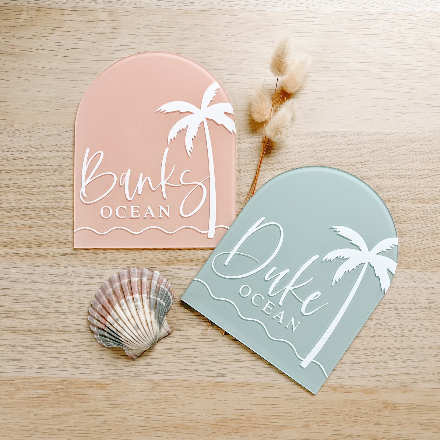 PERSONALISED Palm Beach Plaque | Multiple Shape, Colour + Pattern Options