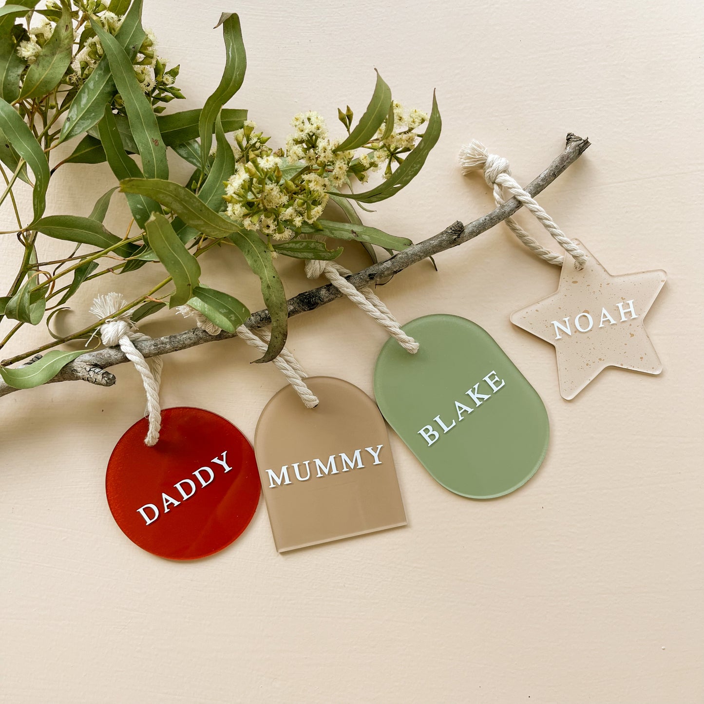 PERSONALISED ORNAMENT | 5 Shapes | Multiple Colour Options