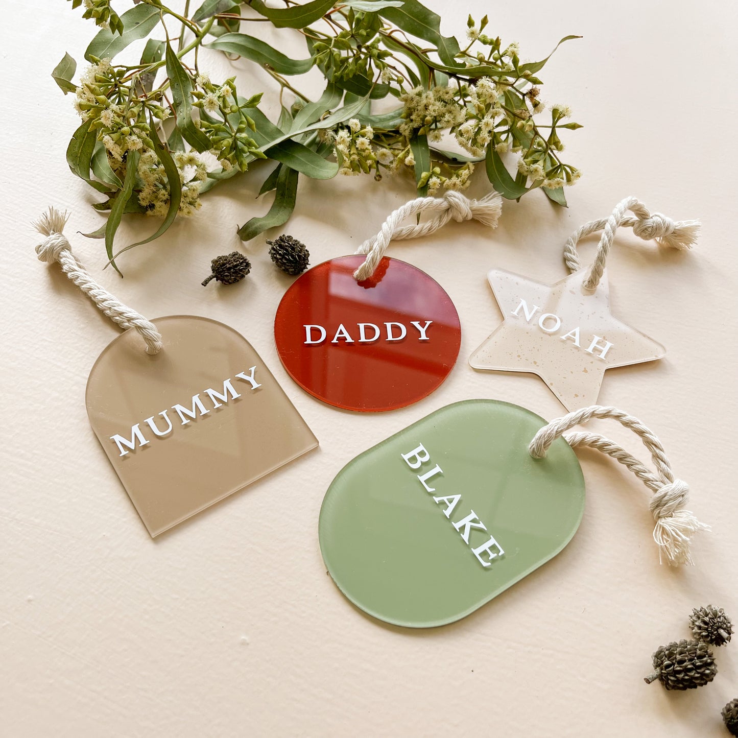 PERSONALISED ORNAMENT | 5 Shapes | Multiple Colour Options