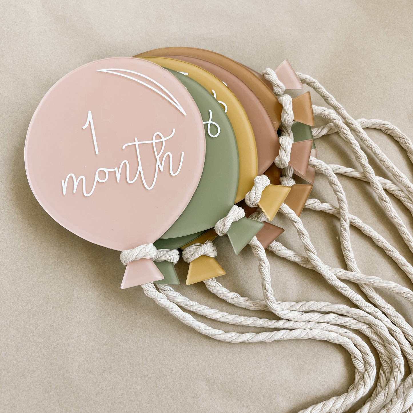 BALLOONS Acrylic Milestone Set | Multiple Colourway Choices