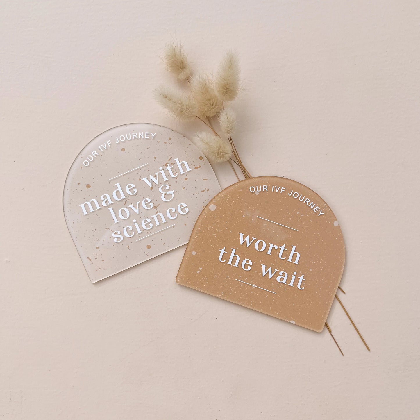 OUR IVF JOURNEY | Made With Love + Worth The Wait Plaques