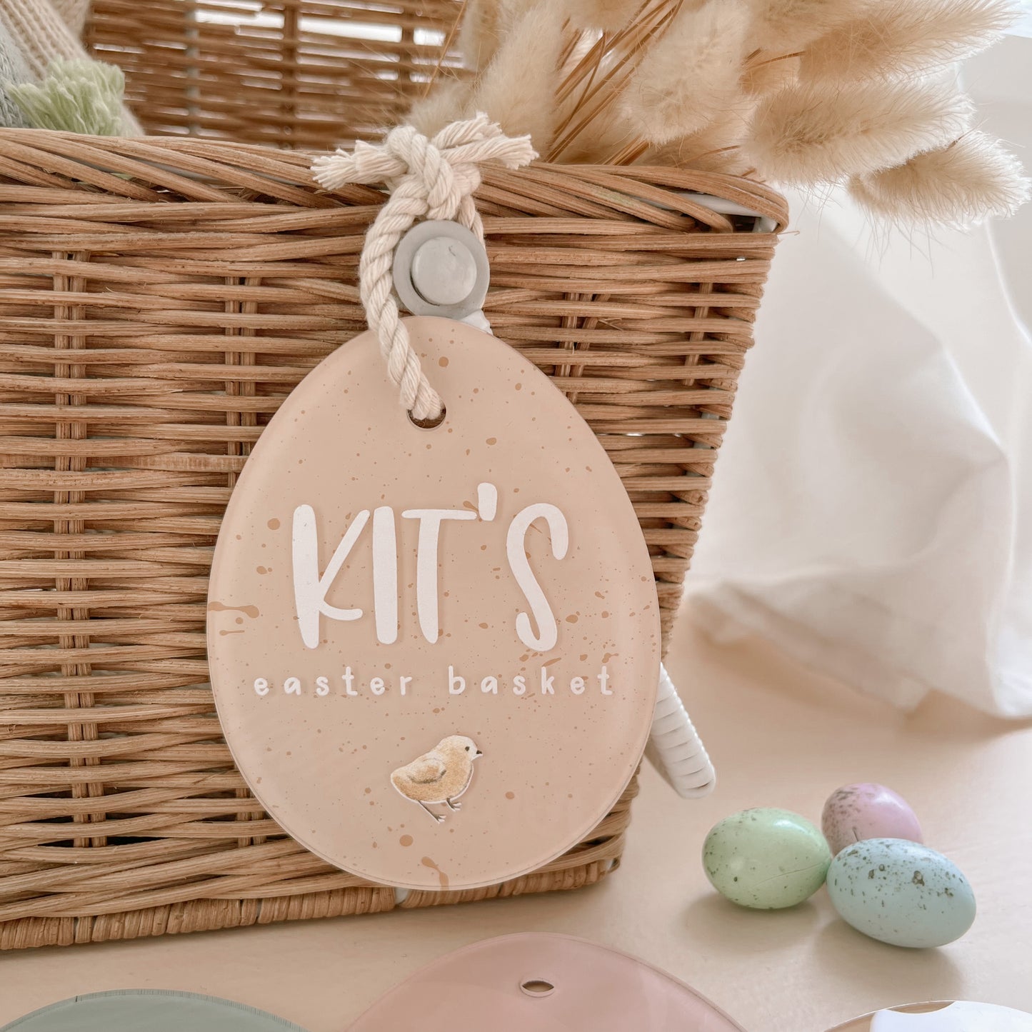 Easter Basket Tag - Style #1 | PERSONALISED | Multiple Colour Choices