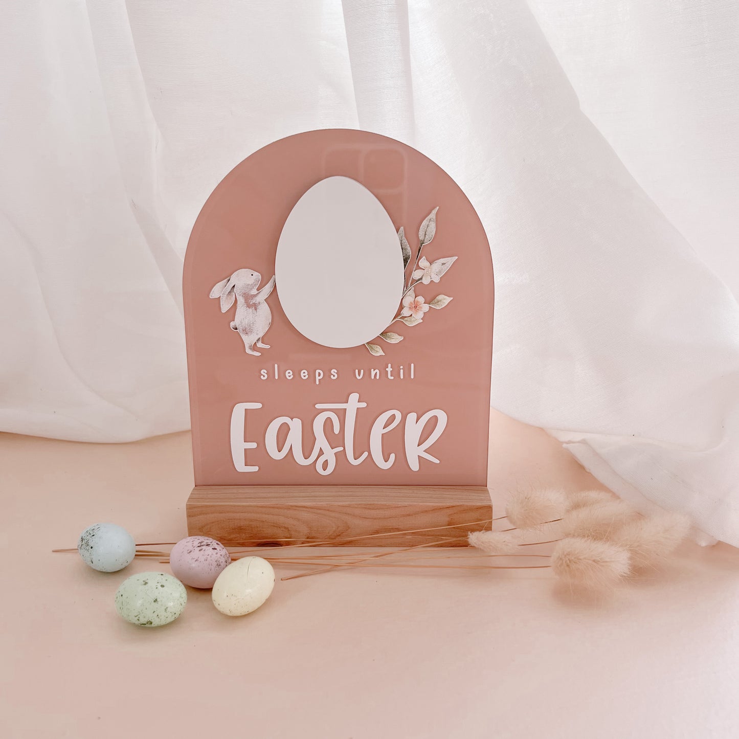 'Sleeps Until Easter' Countdown Plaque | Multiple Colour Choices + FREE Whiteboard Marker