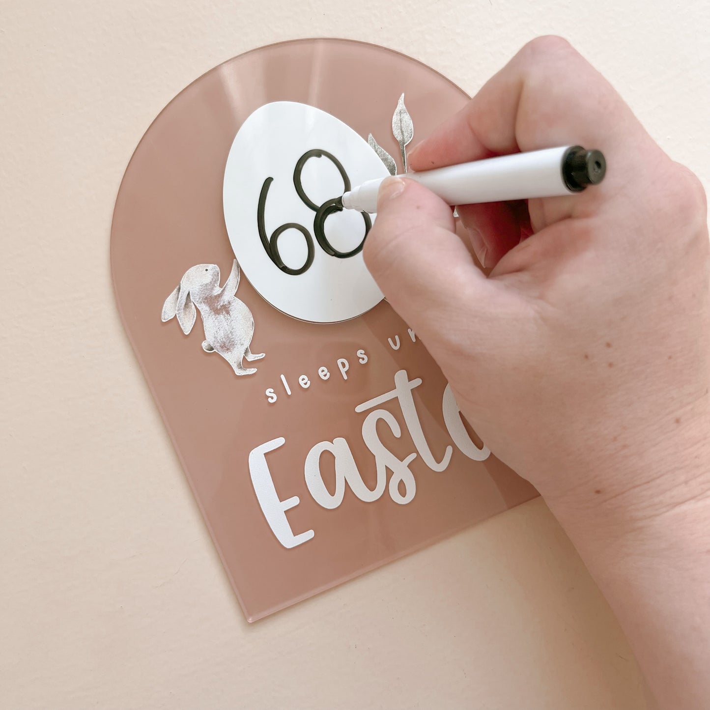 'Sleeps Until Easter' Countdown Plaque | Multiple Colour Choices + FREE Whiteboard Marker