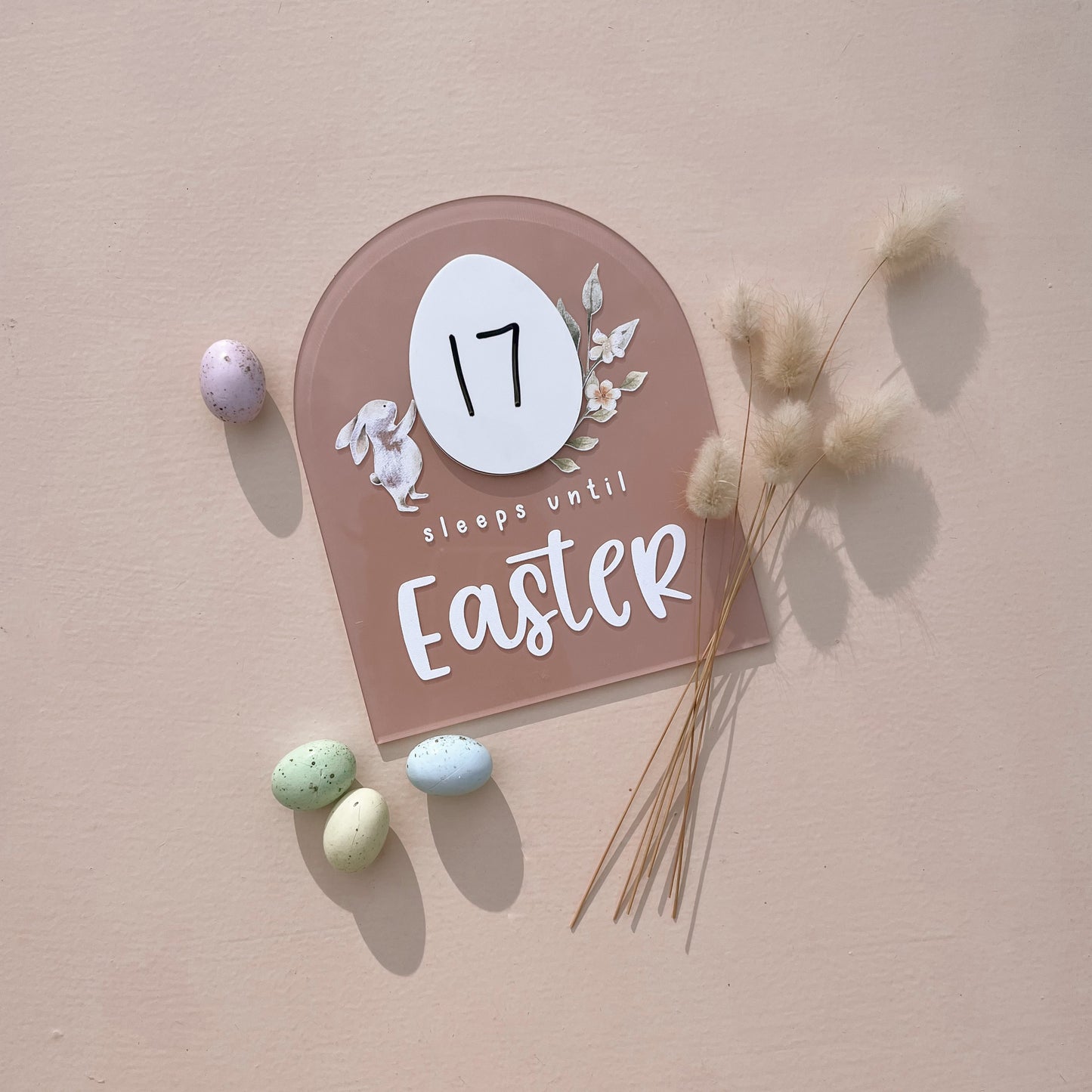 'Sleeps Until Easter' Countdown Plaque | Multiple Colour Choices + FREE Whiteboard Marker