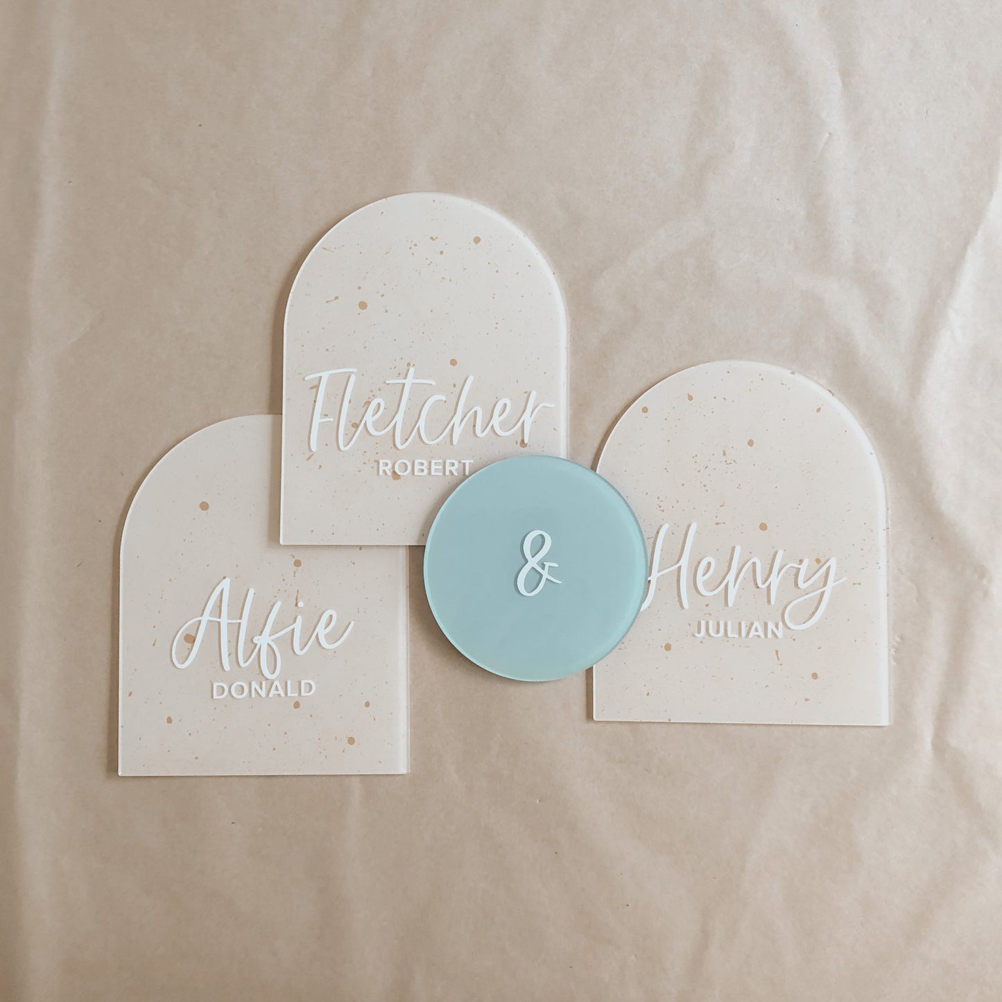 PERSONALISED Disc or Arch | SMALL | Multiple Colour + Pattern Options