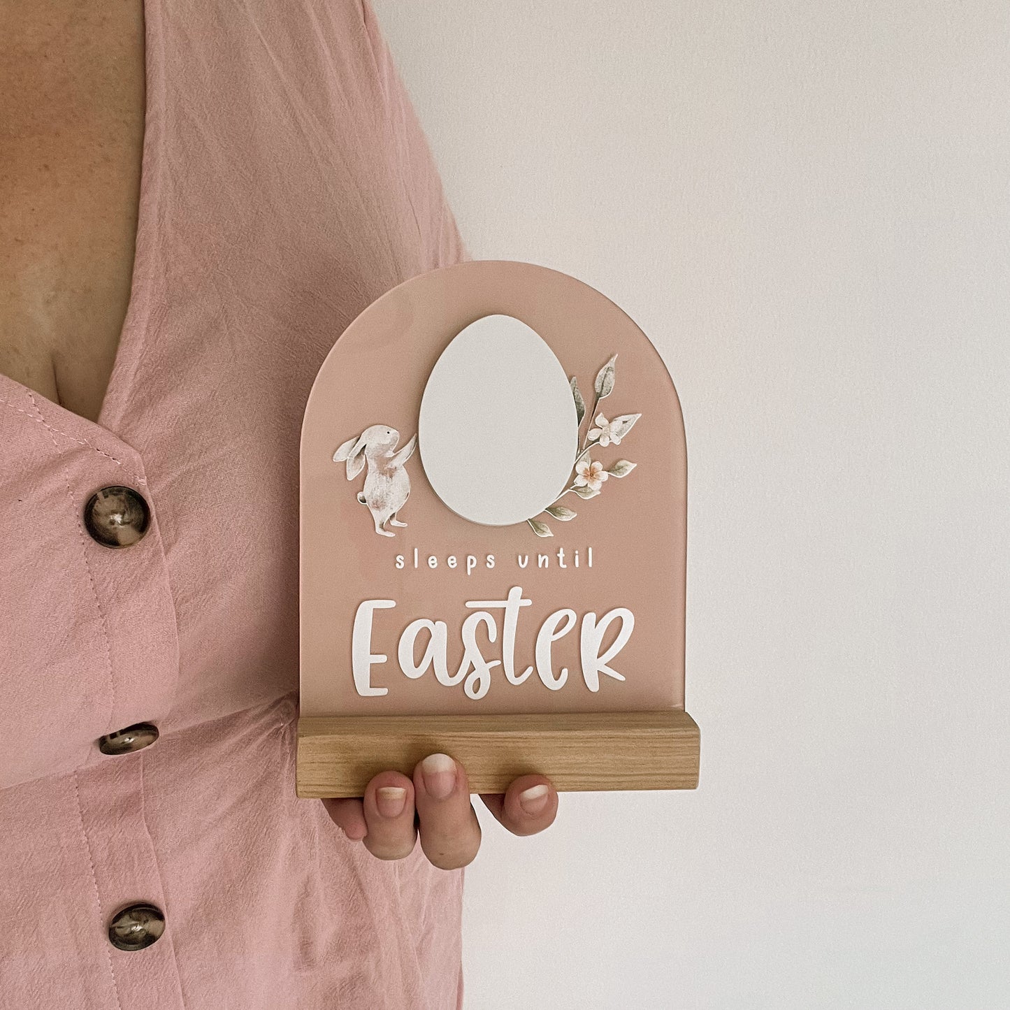 'Sleeps Until Easter' Countdown Plaque | Multiple Colour Choices + FREE Whiteboard Marker